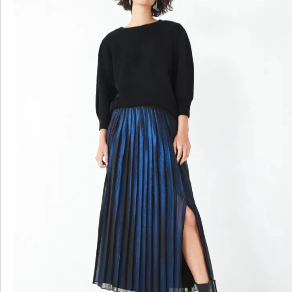 Sparkly Blue Pleated Skirt By hush UK8/US4 - Picture 1 of 9